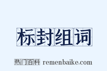 标封组词是什么意思的图片
